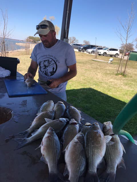 Vest Fishing Guide Service Lake Lewisville TX Bass Fish Clean